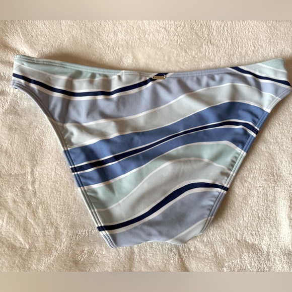 Hollister Blue White Black Stripe Bathing Suit Bottoms Beach Swimwear NWT Sz L - Picture 5 of 5